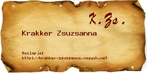 Krakker Zsuzsanna névjegykártya